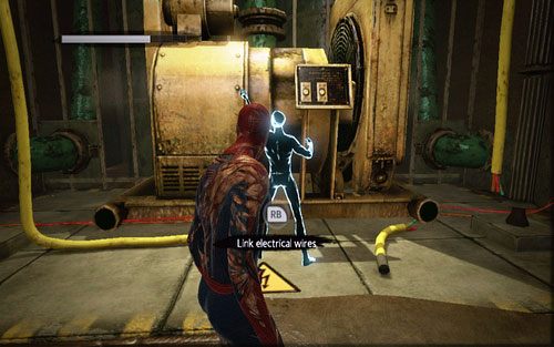 Po odnalezieniu pompy, stań przed maszyną i odwróć się o 180 stopni - Water Treatment Facility - Znajdźki - Niesamowity Spider-Man - poradnik do gry