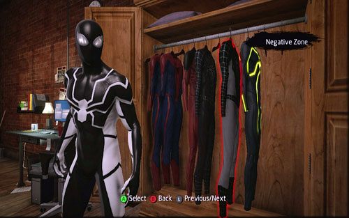 3 - Lista Strojów - Stroje Spider-Mana - Niesamowity Spider-Man - poradnik do gry