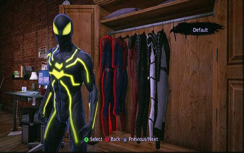 5 - Lista Strojów - Stroje Spider-Mana - Niesamowity Spider-Man - poradnik do gry
