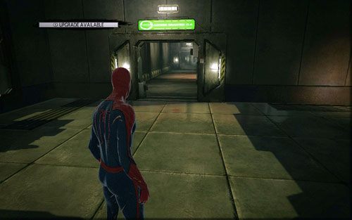 Dzięki niemu otworzysz drzwi z lewej, za którymi czeka na ciebie reporterka - 03 - In the Shadow of Evils Past - tablet Connorsa - Opis przejścia - Niesamowity Spider-Man - poradnik do gry