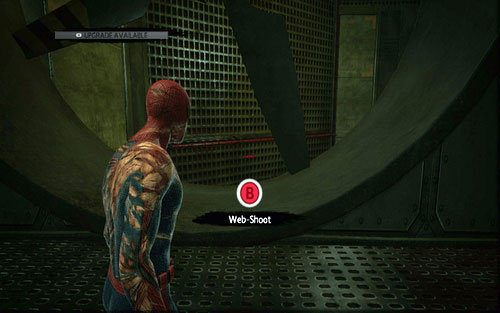 Doprowadzi cię ona do turbiny, którą musisz zatrzymać i przejść na drugą stronę - 12 - Where Crawls the Lizard? - Opis przejścia - Niesamowity Spider-Man - poradnik do gry
