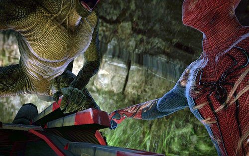 Chwilę później zostaniesz zaatakowany przez jaszczurkę - 12 - Where Crawls the Lizard? - Opis przejścia - Niesamowity Spider-Man - poradnik do gry