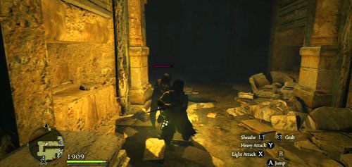 W katakumbach podążamy przed siebie jedyną odblokowaną ścieżką, zabijając zombie - Seeking Salvation | Akt 2 (ZG) w Dragons Dogma - Dragons Dogma - poradnik do gry