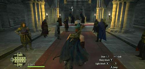 W środku podbiegamy do władcy i wysłuchujemy przemowy - Come to Court | Akt 2 (ZG) w Dragons Dogma - Dragons Dogma - poradnik do gry