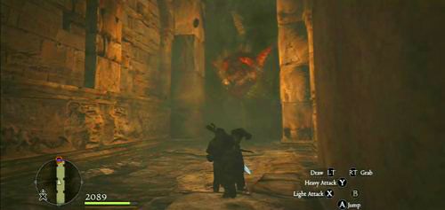 Biegniemy przed siebie sprintem, gdy bestia pojawi się za plecami - Dragon (Grigori) | Akt 6 (ZG) w Dragons Dogma - Dragons Dogma - poradnik do gry