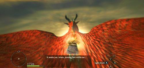Kiedy znajdziemy się przy miejscu pulsującym jasnym światłem, uderzamy dowolną bronią - Dragon (Grigori) | Akt 6 (ZG) w Dragons Dogma - Dragons Dogma - poradnik do gry