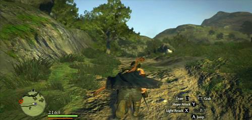 Wybiegamy z wioski i podążamy drogą w kierunku obozowiska - Grim Tidings; Guard Duty | Akt 1 (ZP) w Dragons Dogma - Dragons Dogma - poradnik do gry