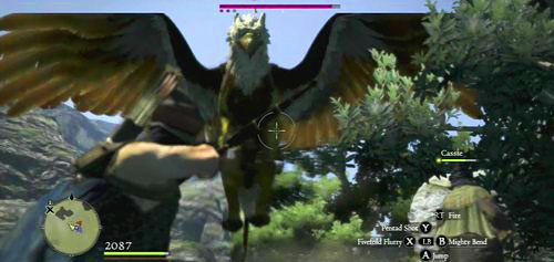 Opis: Latające stworzenie stanowiące skrzyżowanie orła z lewem - Griffin w Dragons Dogma | Bestiariusz - Dragons Dogma - poradnik do gry