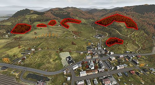 Wzgórza wznoszące się na północ od Elektrozawodska to kolejne miejsce, w którym bandyci koczują dniami i nocami na zaludnionych serwerach - DayZ: Bandyci, miejsca łowieckie - DayZ - poradnik do gry
