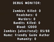 MONITOR DEBUGOWANIA - DayZ: Wskaźniki - DayZ - poradnik do gry