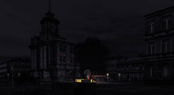 Poza księżycem, Czarnoruś jest gdzieniegdzie rozświetlana przez paleniska płonące w beczkach - DayZ: Naturalne źródła światła - DayZ - poradnik do gry