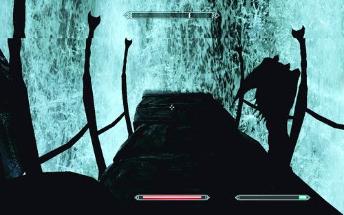 Dotrzesz w ten sposób do mostu, który zbudowany został pod wodospadem - Touching The Sky (1) | Ścieżka lorda wampirów | TES V Skyrim Dawnguard - The Elder Scrolls V: Skyrim - Dawnguard - poradnik do gry