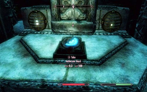 Po jego zniszczeniu będziesz mógł przejść przez kolejna kratę i zabijając napotkanych przeciwników dotrzesz do poszukiwanego fragmentu - Lost to the Ages (2) | Wspólne zadania poboczne | TES V Skyrim Dawnguard - The Elder Scrolls V: Skyrim - Dawnguard - poradnik do gry