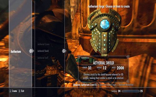 Możesz przy jej pomocy wykonać jeden z trzech przedmiotów: tarcze, koronę lub magiczną laskę - Lost to the Ages (2) | Wspólne zadania poboczne | TES V Skyrim Dawnguard - The Elder Scrolls V: Skyrim - Dawnguard - poradnik do gry