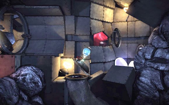 Kawałek po prawej natkniesz się na ślepy zaułek [#5] oraz właz do kanału - Podziemia | Unmechanical - Unmechanical - poradnik do gry