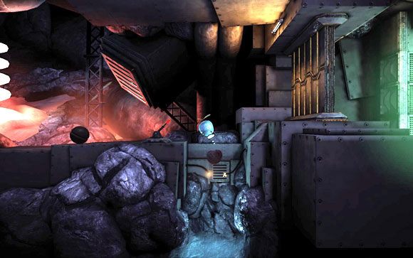 Dźwignia otwierająca kolejne wrota [#11] jest niestety nieczynna z powodu przerwanego kabla - MAPA - TUNEL 2 | Rozrusznik | Unmechanical - Unmechanical - poradnik do gry