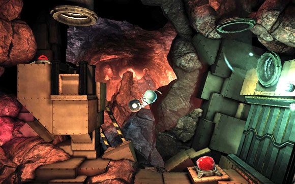 Tuż po rozpoczęciu planszy [#1] leć cały czas wzdłuż rury - Kopalnia | Unmechanical - Unmechanical - poradnik do gry