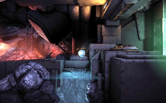 Kiedy powrócisz z Kopalni, zabierz świecącą kulę i wstaw ją do trzeciego chwytaka w centrum planszy [#9] - Rozrusznik - kontynuacja - MAPA - TUNEL 3 | Rozrusznik -kontynuacja - Unmechanical - poradnik do gry