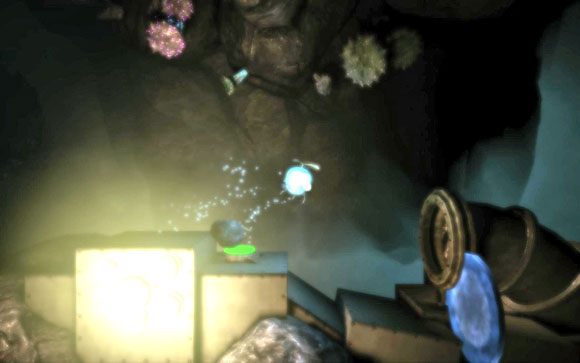 Podążaj cały czas tuż przy dnie, aby dotrzeć do tunelu [#4], przy którym znajdziesz guzik - Rozrusznik - kontynuacja - MAPA - TUNEL 3 | Rozrusznik -kontynuacja - Unmechanical - poradnik do gry