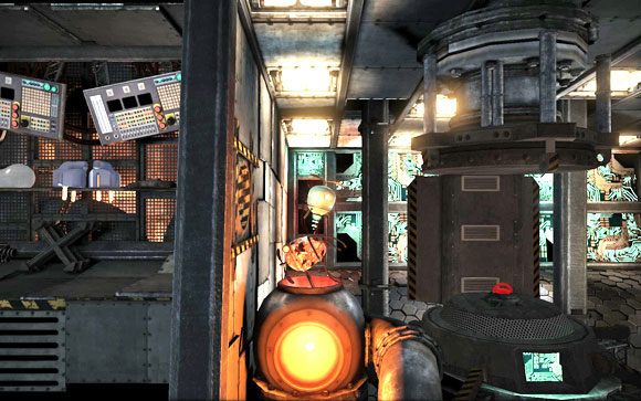 Doleć wraz z woźnym do ogromnego kotła [#3], po czym wrzuć go do środka - Zakończenie 1 | Zakończenia | Unmechanical - Unmechanical - poradnik do gry