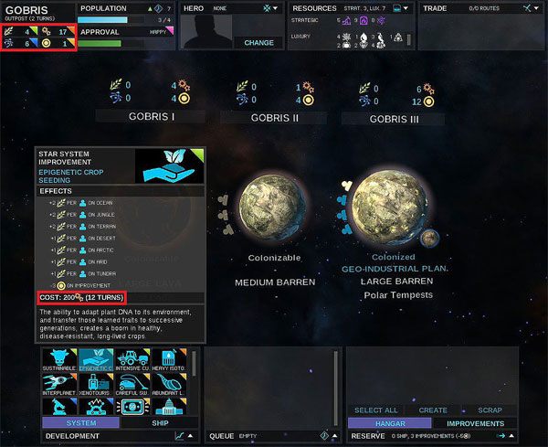 To co ujęte w czerwone ramki jest tu najistotniejsze - Akademia - bohaterowie - Endless Space - poradnik do gry