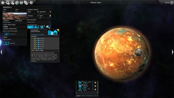 Okno planety - Opcje Eksploatacji - Okno Planety - Endless Space - poradnik do gry