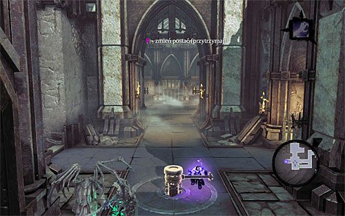 W pomieszczeniu tym czeka Cię kilkuczęściowa zagadka - Przeszukaj Miasto Umarłych - zachodnia część | Miasto Umarłych | Darksiders 2 - Darksiders 2 - poradnik do gry