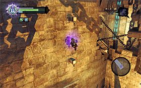 3) Przemieść się ponownie do góry, używając kolejnych występów - Przeszukaj Miasto Umarłych - powrót do wschodniej części | Miasto Umarłych - Darksiders 2 - poradnik do gry