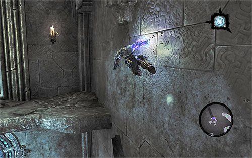 Wykonaj bieg po prawej ścianie, dzięki czemu będziesz mógł skorzystać z widocznych w oddali drzwi - Odszukaj skrybę - koniec | Skaza herezji | Darksiders 2 - Darksiders 2 - poradnik do gry