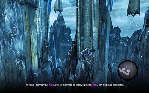 Kolejna nowa akcja to przeskakiwanie na sąsiednie słupy - Dotrzyj na szczyt Mrocznej Twierdzy (1) | Znajdź sposób na ocalenie Wojny - Darksiders 2 - poradnik do gry