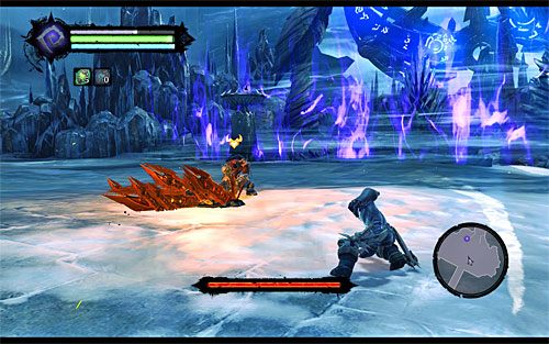 Podstawowy atak Wojny to wyprowadzenie trzech uderzeń w serii - Boss 2 - Wojna | Znajdź sposób na ocalenie Wojny | Darksiders 2 - Darksiders 2 - poradnik do gry