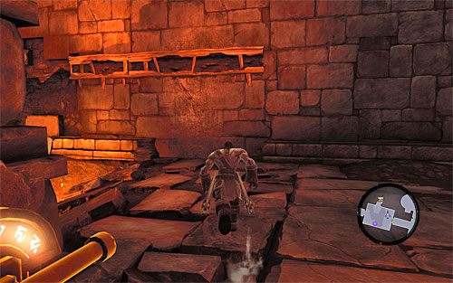 W pomieszczeniu tym czeka Cię kolejna zagadka, tym razem czasowa - Przywróć Górski Ogień (2) | Górski Ogień | Darksiders 2 - Darksiders 2 - poradnik do gry