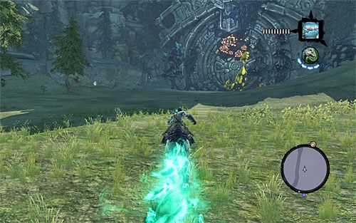 Karn przebywa w północno-zachodniej części lokacji [Dolina Skalmistrza] - Pomów z Karnem | Górskie Łzy | Darksiders 2 - Darksiders 2 - poradnik do gry