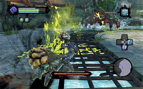 Tyle słowem wstępu, przejdźmy do przedstawienia sposobu wygrania pojedynku - Boss 4 - Karkinos | Górskie Łzy | Darksiders 2 - Darksiders 2 - poradnik do gry