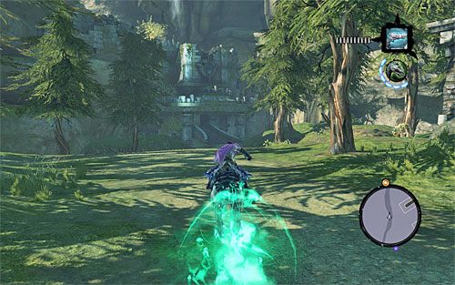 Udaj się do północno-wschodniej części Lasu Zguby - Znajdź Zagubioną Świątynię | Wiara góry przenosi | Darksiders 2 - Darksiders 2 - poradnik do gry