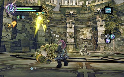 Na arenie czeka Cię dość trudna bitwa, która składa się z kilku części - Zbudź konstrukta (1) | Wiara góry przenosi | Darksiders 2 - Darksiders 2 - poradnik do gry