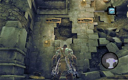 Pozbieraj przedmioty pozostawione przez zabite potwory i wybierz jedyne dostępne drzwi - Zbudź konstrukta (2) | Wiara góry przenosi | Darksiders 2 - Darksiders 2 - poradnik do gry