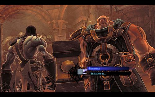 Do Karna najlepiej jest powrócić dopiero po zbadaniu całej lokacji [Kocioł] i wejściu w interakcję z ostatnim mechanizmem (już po pokonaniu bossa Gharna) - Szamańska sztuka | ZADANIA POBOCZNE | Darksiders 2 - Darksiders 2 - poradnik do gry