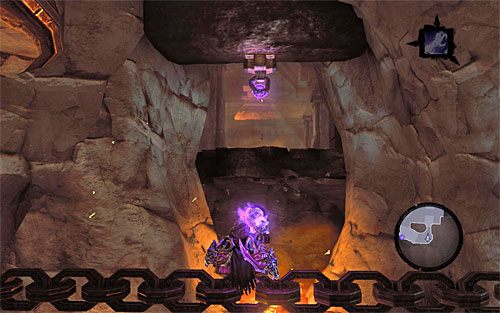 Wskocz na wystrzelony łańcuch i ruszaj prosto - Szrama - dotarcie do miejsca pobytu Ghorna | DODATKOWE LOKACJE - Darksiders 2 - poradnik do gry