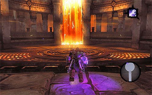 Ostrożnie zeskocz na wystrzelony wcześniej łańcuch i wznów przemarsz na południe - Szrama - dotarcie do miejsca pobytu Ghorna | DODATKOWE LOKACJE - Darksiders 2 - poradnik do gry