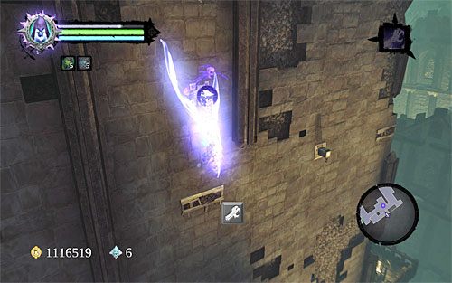 Ponownie przebiegnij po ścianie, korzystając po drodze z występu - Leże Obalonego Króla | DODATKOWE LOKACJE | Darksiders 2 - Darksiders 2 - poradnik do gry