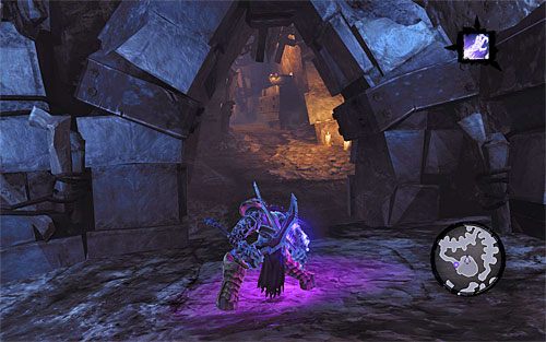 Kieruj się prosto, sukcesywnie eliminując napotykane skarabeusze - Oko zwiadowcy - eksploracja Kościarni | DODATKOWE LOKACJE | Darksiders 2 - Darksiders 2 - poradnik do gry