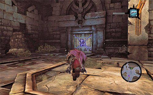 Po zakończeniu wszystkich walk przejdź do ostatniego niezbadanego pomieszczenia tej części odlewni - Zbudź Wartownika (1) | Serce Góry | Darksiders 2 - Darksiders 2 - poradnik do gry