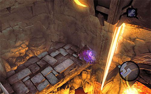 Powróć do niższej krawędzi i kontynuuj podróż w lewo, biegnąc po kolejnej ścianie - Zbudź Wartownika (2) | Serce Góry | Darksiders 2 - Darksiders 2 - poradnik do gry