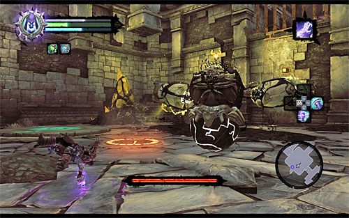 Największym utrudnieniem pojedynku ze spaczonym dozorcą jest to, że boss jest bardzo wytrzymały - Boss 6 - Spaczony dozorca | Serce Góry | Darksiders 2 - Darksiders 2 - poradnik do gry