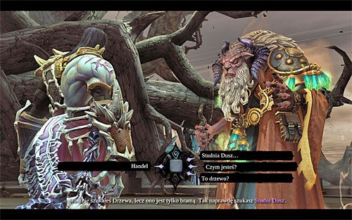 Eksplorację Królestwa Umarłych rozpoczynasz w lokacji [Drzewo Śmierci], a konkretnie od spotkania z Ostegothem - Znajdź Wiekuisty Tron (1) | Władca Kości | Darksiders 2 - Darksiders 2 - poradnik do gry