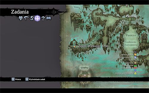 Tradycyjnie już radzę zaplanować dalszą podróż z poziomu mapy świata - Znajdź Wiekuisty Tron (2) | Władca Kości | Darksiders 2 - Darksiders 2 - poradnik do gry