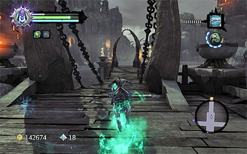 Wskakuj na konia i przejedź po pierwszym moście, kierując się na południe - Znajdź Wiekuisty Tron (2) | Władca Kości | Darksiders 2 - Darksiders 2 - poradnik do gry