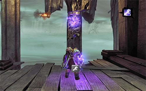 Ruszaj dalej, zatrzymując się w pokazanym na powyższym screenie miejscu - Udaj się do sali tronowej | Władca Kości | Darksiders 2 - Darksiders 2 - poradnik do gry
