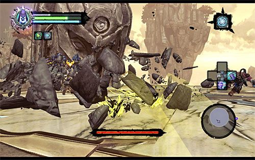 Zaczekaj aż akcja przeniesie się na dużą arenę i rozpocznij pojedynek z Archontem - Staw czoła Archontowi; Boss 18 - Archont | Skaza herezji | Darksiders 2 - Darksiders 2 - poradnik do gry